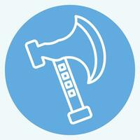 Icon Axe. related to Camping symbol. blue eyes style. simple design editable. simple illustration vector