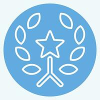 Icon Award 4. related to Award symbol. blue eyes style. simple design editable. simple illustration vector