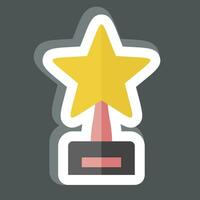 Sticker Trophy 1. related to Award symbol. simple design editable. simple illustration vector