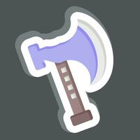 Sticker Axe. related to Camping symbol. simple design editable. simple illustration vector