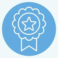 Icon Badge 2. related to Award symbol. blue eyes style. simple design editable. simple illustration vector