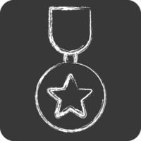 Icon Badge 1. related to Award symbol. chalk Style. simple design editable. simple illustration vector