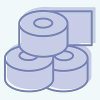 Icon Toilet Paper. related to Bathroom symbol. two tone style. simple design editable. simple illustration vector