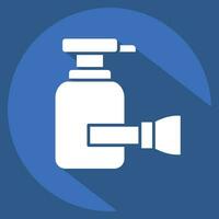 Icon Shaving Cream. related to Bathroom symbol. long shadow style. simple design editable. simple illustration vector