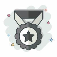 Icon Medal 2. related to Award symbol. comic style. simple design editable. simple illustration vector