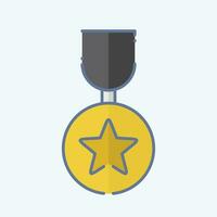 Icon Badge 1. related to Award symbol. doodle style. simple design editable. simple illustration vector