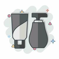 Icon Lotion. related to Bathroom symbol. comic style. simple design editable. simple illustration vector