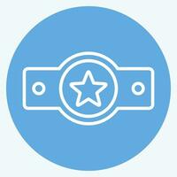 Icon Award 3. related to Award symbol. blue eyes style. simple design editable. simple illustration vector