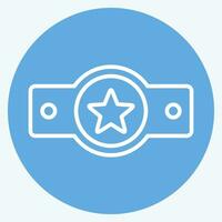 Icon Award 3. related to Award symbol. blue eyes style. simple design editable. simple illustration vector