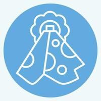 Icon Towel. related to Bathroom symbol. blue eyes style. simple design editable. simple illustration vector