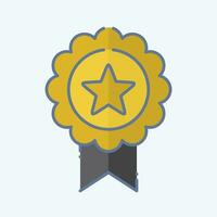 Icon Badge 2. related to Award symbol. doodle style. simple design editable. simple illustration vector