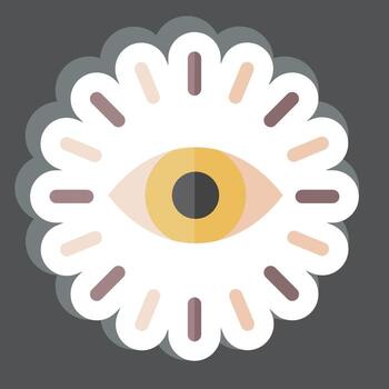 pegatina supervisión. relacionado a negocio análisis símbolo. sencillo diseño editable. sencillo ilustración vector