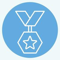 Icon Badge 3. related to Award symbol. blue eyes style. simple design editable. simple illustration vector