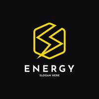 energía relámpago logo diseño creativo idea vector