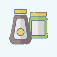 Icon Seasonings. related to Camping symbol. doodle style. simple design editable. simple illustration vector