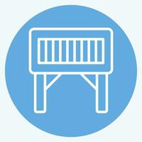 Icon Folding Table. related to Camping symbol. blue eyes style. simple design editable. simple illustration vector