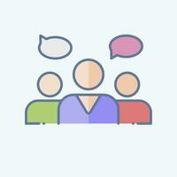 Icon Focus Group. related to Business Analysis symbol. doodle style simple design editable. simple illustration vector