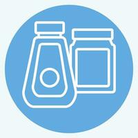 Icon Seasonings. related to Camping symbol. blue eyes style. simple design editable. simple illustration vector