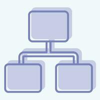 Icon Flow Chart. related to Business Analysis symbol. two tone style simple design editable. simple illustration vector