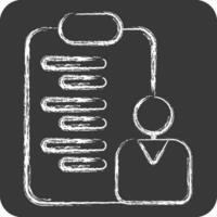 Icon Project Management. related to Business Analysis symbol. chalk Style simple design editable. simple illustration vector