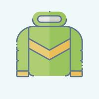 Icon Jacket. related to Camping symbol. doodle style. simple design editable. simple illustration vector