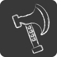 Icon Axe. related to Camping symbol. chalk Style. simple design editable. simple illustration vector