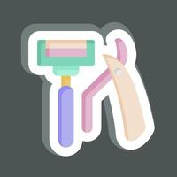 Sticker Razor. related to Bathroom symbol. simple design editable. simple illustration vector