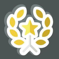 Sticker Award 4. related to Award symbol. simple design editable. simple illustration vector