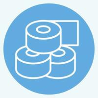 Icon Toilet Paper. related to Bathroom symbol. blue eyes style. simple design editable. simple illustration vector