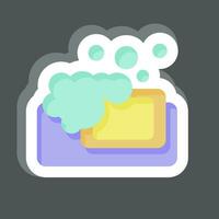 Sticker Soap. related to Bathroom symbol. simple design editable. simple illustration vector