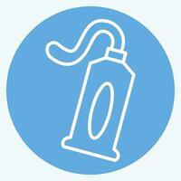 Icon Toothpaste. related to Bathroom symbol. blue eyes style. simple design editable. simple illustration vector