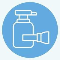 Icon Shaving Cream. related to Bathroom symbol. blue eyes style. simple design editable. simple illustration vector