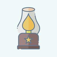 Icon Lantern. related to Camping symbol. doodle style. simple design editable. simple illustration vector