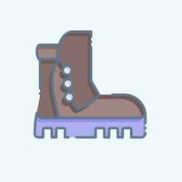 Icon Boots. related to Camping symbol. doodle style. simple design editable. simple illustration vector