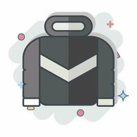 Icon Jacket. related to Camping symbol. comic style. simple design editable. simple illustration vector