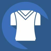 Icon T Shirts. related to Camping symbol. long shadow style. simple design editable. simple illustration vector