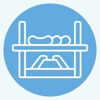 Icon Campfire Grill. related to Camping symbol. blue eyes style. simple design editable. simple illustration vector