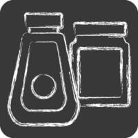 Icon Seasonings. related to Camping symbol. chalk Style. simple design editable. simple illustration vector