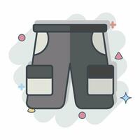 Icon Shorts. related to Camping symbol. comic style. simple design editable. simple illustration vector