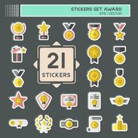 Sticker Set Award. related to Award symbol. simple design editable. simple illustration vector