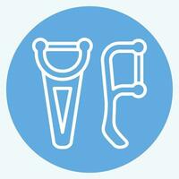 Icon Floss. related to Bathroom symbol. blue eyes style. simple design editable. simple illustration vector