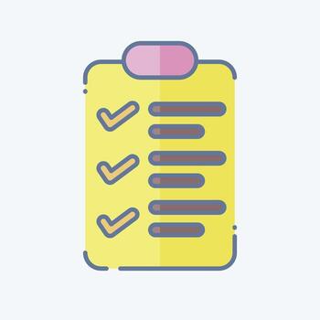Icon Checklist. related to Business Analysis symbol. doodle style simple design editable. simple illustration vector