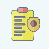 Icon Policy. related to Business Analysis symbol. doodle style simple design editable. simple illustration vector