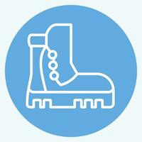 Icon Boots. related to Camping symbol. blue eyes style. simple design editable. simple illustration vector