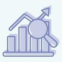 Icon Analysis. related to Business Analysis symbol. two tone style simple design editable. simple illustration vector