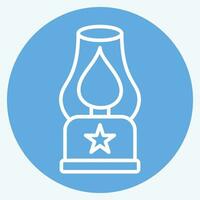 Icon Lantern. related to Camping symbol. blue eyes style. simple design editable. simple illustration vector