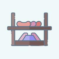 Icon Campfire Grill. related to Camping symbol. doodle style. simple design editable. simple illustration vector