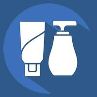 Icon Lotion. related to Bathroom symbol. long shadow style. simple design editable. simple illustration vector