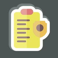 Sticker Policy. related to Business Analysis symbol. simple design editable. simple illustration vector