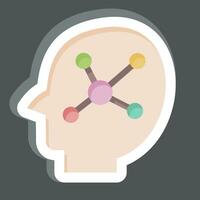 Sticker Mind Mapping. related to Business Analysis symbol. simple design editable. simple illustration vector